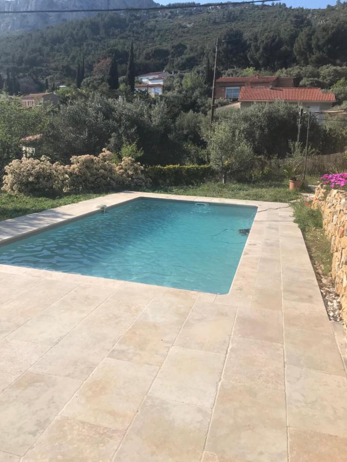 Hauteurs De Toulon : Charmant Studio Piscine Exteriér fotografie